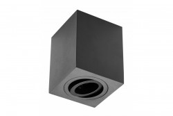 Decor Superficie de montaje de lámpara SENSA de aluminio 90x90x115 IP20 máximo 50W cuadrado carcasa negra. 1208964006