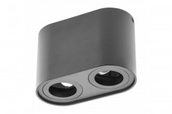Decor Luminaria de techo SENSO DUO de aluminio 83x165x110 IP20 máx. 50W redonda negra. 1208964011