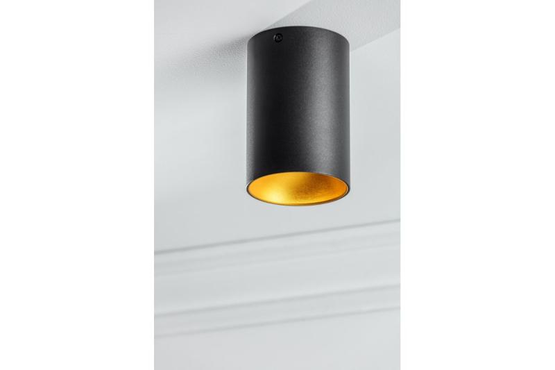 Decor Luminaria de techo TENSA alum. 96x140 IP20 GU10 redonda negra 1208964018