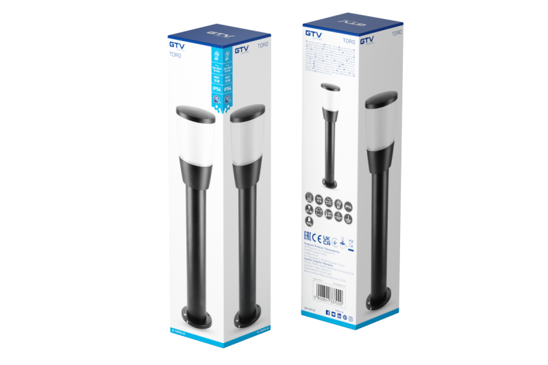 Decor Luminaria de jardín TORO-P 50 E27 MAX.15W IP54 AC220-240V 50-60Hz poste negro. 1208964024