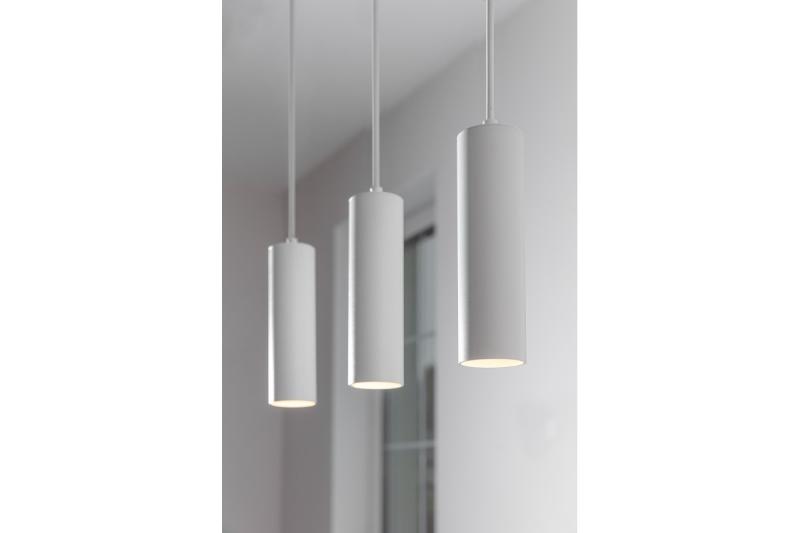 Decor Luminaria suspendida TRESOS II 3xGU10 aluminio IP20 máx. 3x20W blanco 1208964031