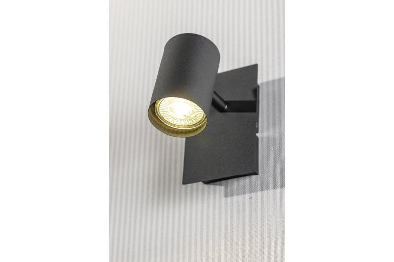 Decor Luminaria de techo VENETO IP20 máx. 20W 1 x GU10 redonda negra 1208964036
