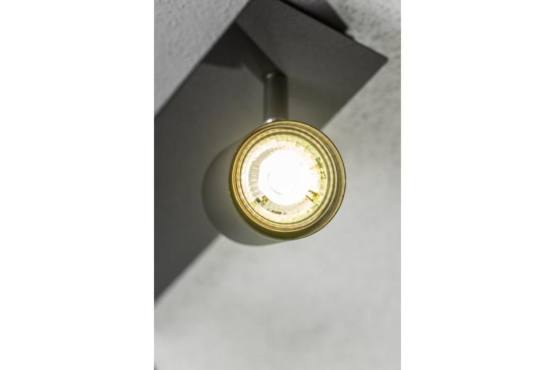 Decor Luminaria de techo VENETO IP20 máx. 20W 3 x GU10 redonda negra. 1208964040