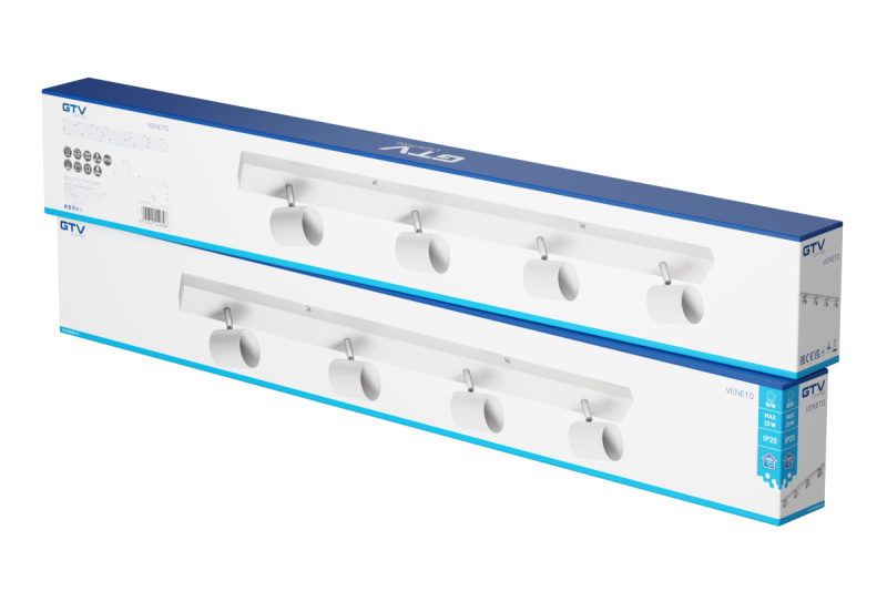 Decor Luminaria de techo VENETO IP20 máx. 20W 4 x GU10 redonda blanca. 1208964041