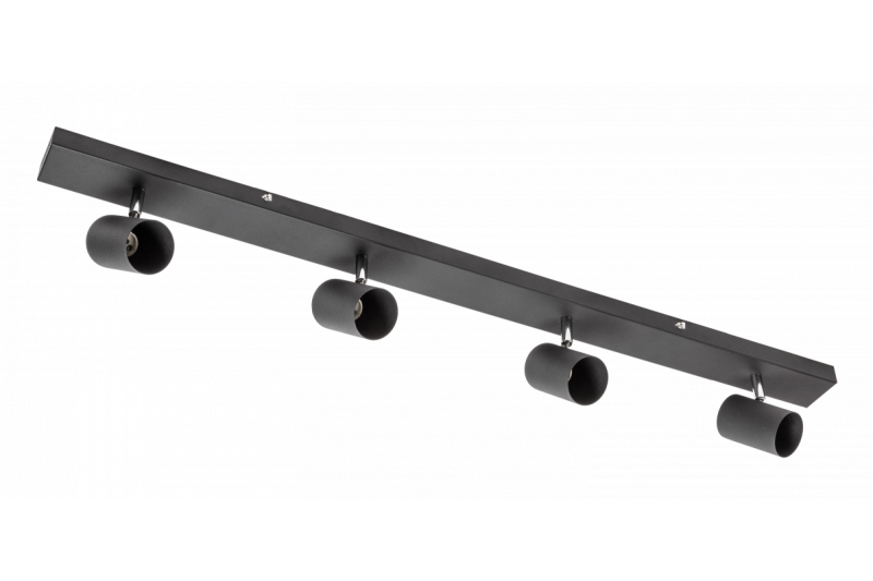 Decor Luminaria de techo VENETO IP20 máx. 20W 4 x GU10 redonda negra 1208964042