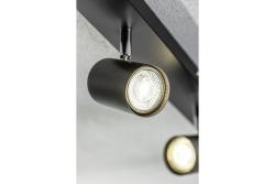 Decor Luminaria de techo VENETO IP20 máx. 20W 5 x GU10 redonda negra 1208964044