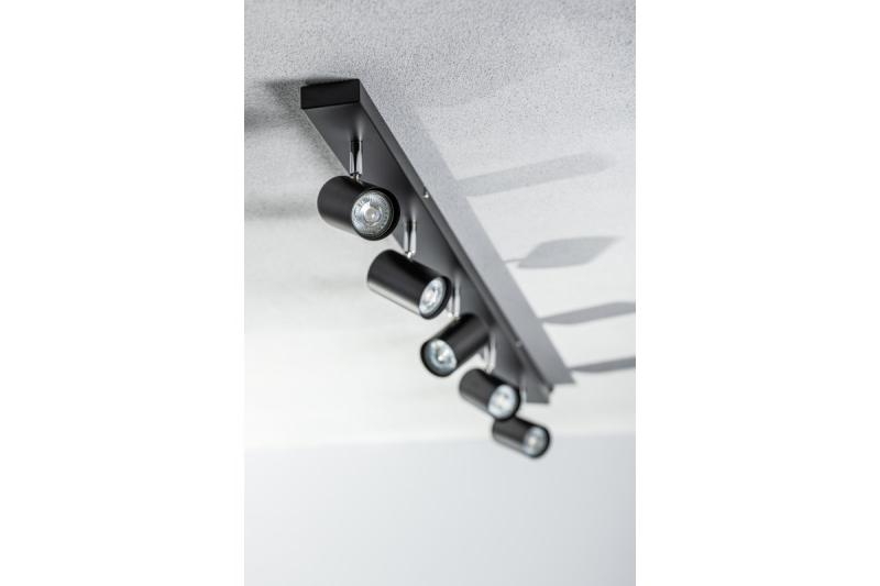 Decor Luminaria de techo VENETO IP20 máx. 20W 5 x GU10 redonda negra 1208964044