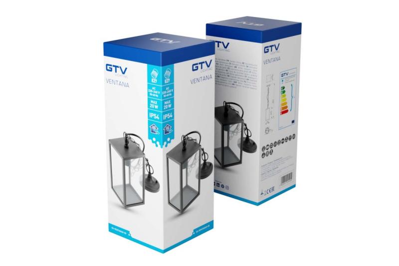 Decor Accesorio de jardín suspendido VENTANA-H E27 MAX.20W IP54 AC220-240V 50-60Hz negro. 1208964047