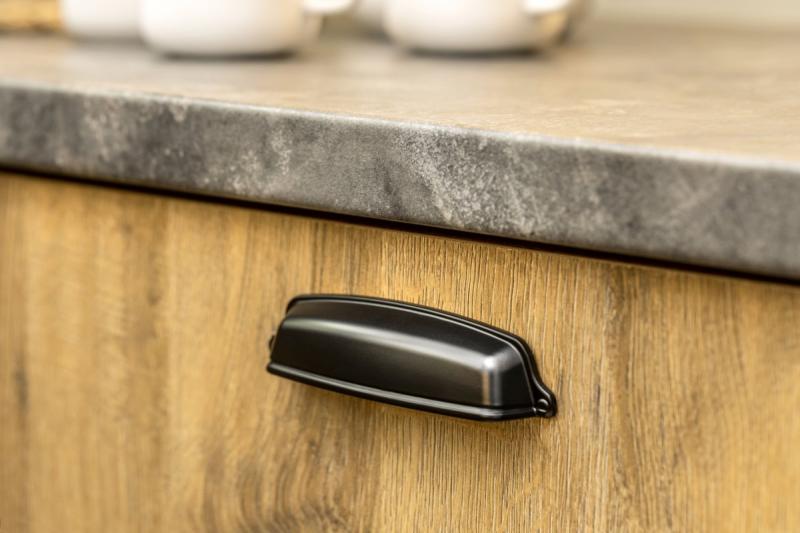 Manija de Zamak EVER C = 128 mm negro mate 1208965993