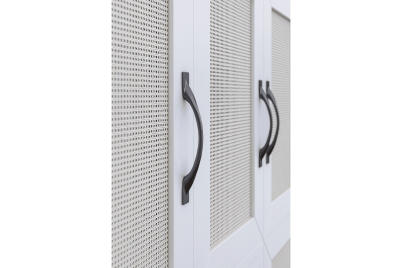 Manija de Zamak FLOW C = 128 mm negro mate 1208966035