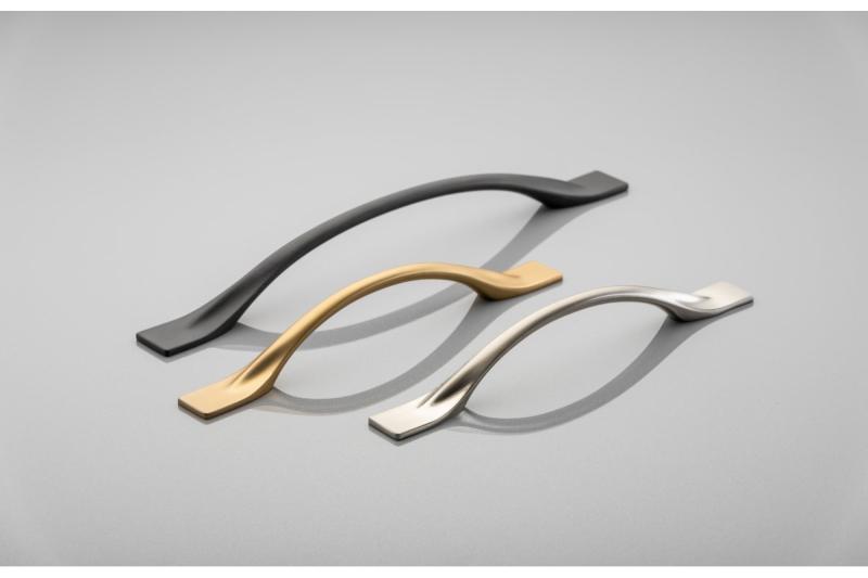 Manija de Zamak FLOW C = 128 mm negro mate 1208966035