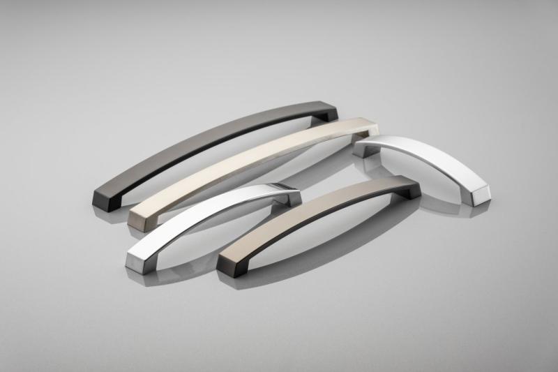 Manija de Zamak G1 C=160mm acero cepillado 1208966059