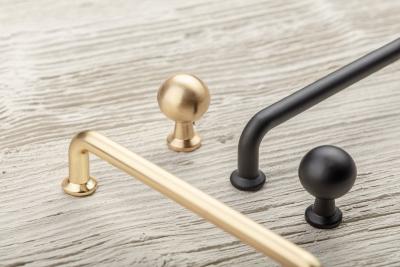 Zamak handle NORD C = 160 mm brushed gold 1208966148