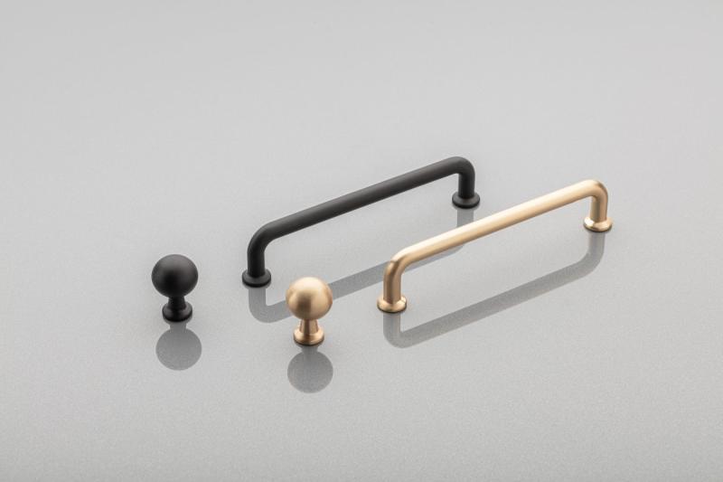 Manija NORD de zamak, C=192 mm, oro, cepillado 1208966151