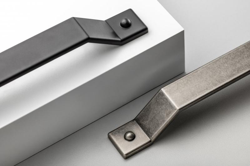 Manija de Zamak STEP C = 160 mm negro mate 1208966205