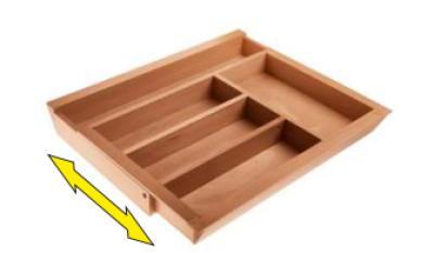 Decor Cutle Bandejas para Cubiertos Ajustables Inserto para Armarios de 400-600mm Color Haya 1208966289