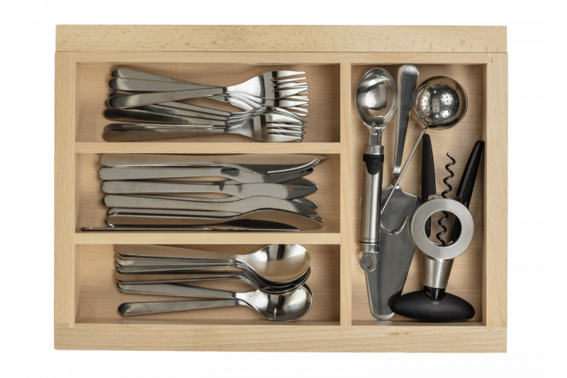 Decor Cutle Bandejas para Cubiertos Ajustables Inserto para Armarios de 400-600mm Color Haya 1208966289