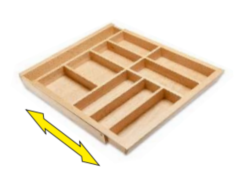 Decor Cutle Bandejas para Cubiertos Cocina Organizador de Cubiertos Ajustable 1208966292