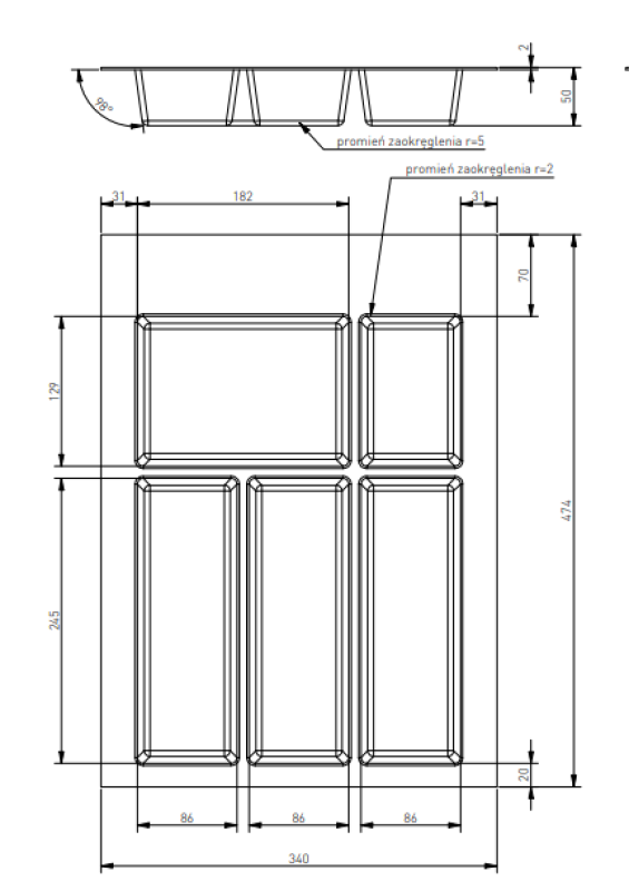 Decor Cutle Bandejas para Cubiertos Inserto para Cajón de Cocina 400 Blanco 1208966373