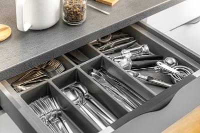 Decor Cutle Bandejas para Cubiertos Inserto para Cajón de Cocina 500 Antracita 1208966376