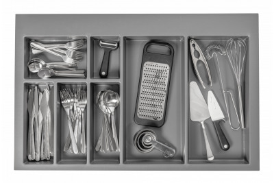 Decor Cutle Organizador de Cubiertos Inserto para Cajón de Cocina 800 Antracita 1208966380