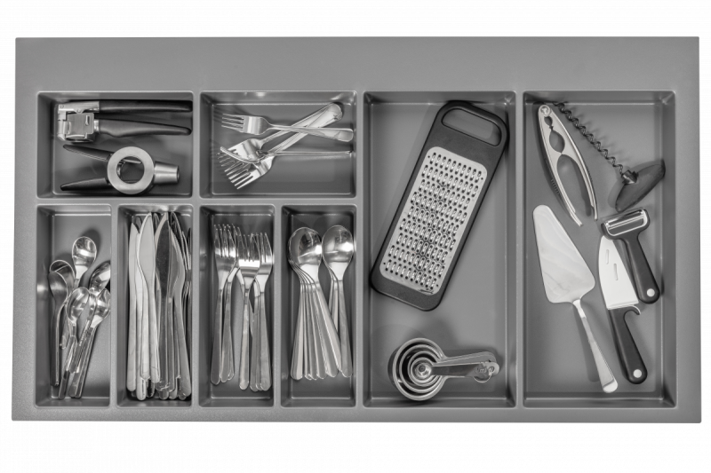 Decor Cutle Bandejas para Cubiertos Inserto para Cajón de Cocina 900 Antracita 1208966382