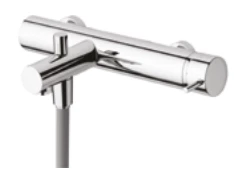 Mezclador Waterevolution Flow con set de ducha PVD dorado claro satinado T130WGE
