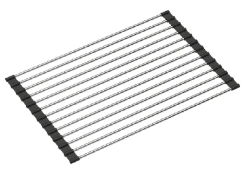 Quadri tapete enrollable de acero inoxidable para el fregadero 39 x 26 cm 1208966923