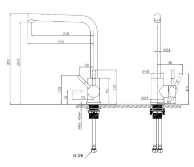 Combination set Franke sink - Pure.sink kitchen faucet - kitchen siphon