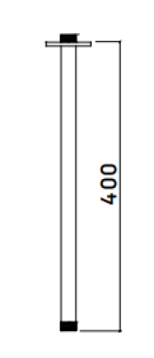 Water Evolution Flow ceiling support 40cm brass T164540LE