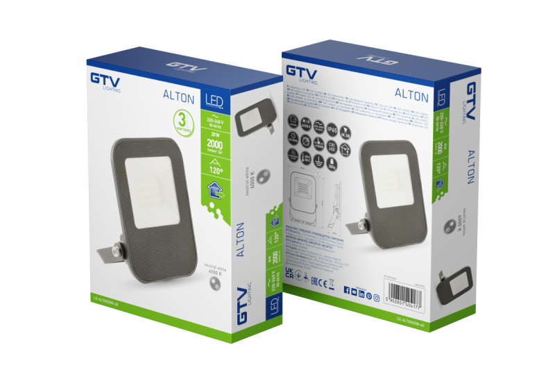 Proyector ALTON, LED, 20W, 2000lm, 4000K, AC220-240V, IP65 1208966956