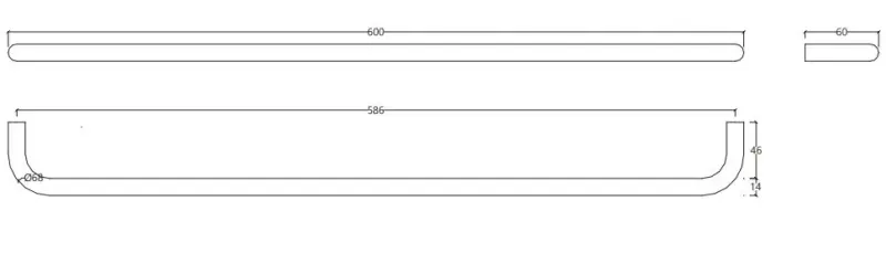 Toallero Waterevolution flow 60cm dorado claro A112WGE
