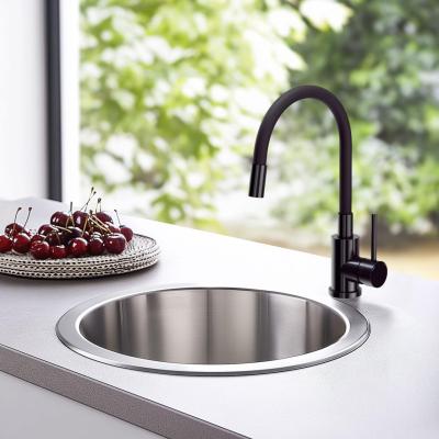 Quadri Bristol kitchen mixer tap with flexible black spout, PVD black 1208967083