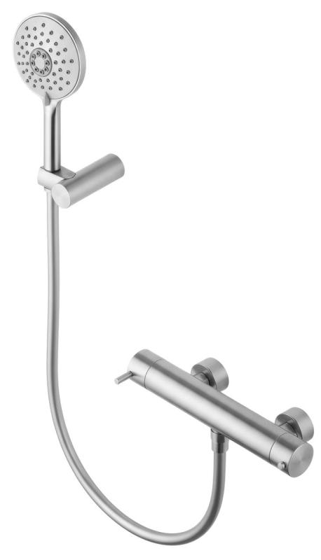 Waterevolution Flow termostato de ducha con conjunto de ducha redondo de acero inoxidable T140TNRIE