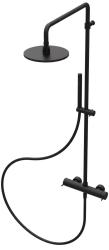 Combinación de ducha Waterevolution Flow con ducha de lluvia negro mate T141NPR