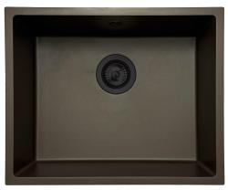 Fregadero GraniteMy Universal de granito para cafetería de 50x40 cm de montaje sobre encimera, bajo encimera y enrasado con tapón negro 1208967228