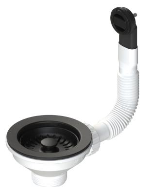 Granitemy basket strainer set matte black, drain set for sink including round overflow 1208967256