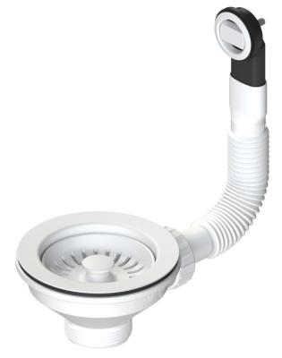 Granite sink strainer set matte white, drain set for sink including round overflow 1208967257