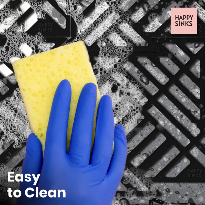 Magisso Happy Sink Puzle protector de fondo negro 4 piezas para fregadero negro 32,5 x 32,5 cm 1208967385