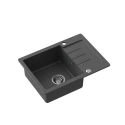 Fregadero Quadri Kendal de granito antracita con escurridor 60x44cm reversible 1208967400