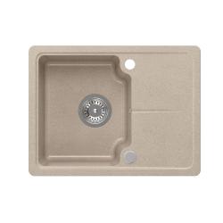 Fregadero Quadri Kendal beige arena granito 58x44cm con escurridor 1208967405