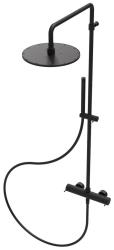 Waterevolution Flow combinación de ducha con rociador de lluvia negro mate 250mm T141N25PR