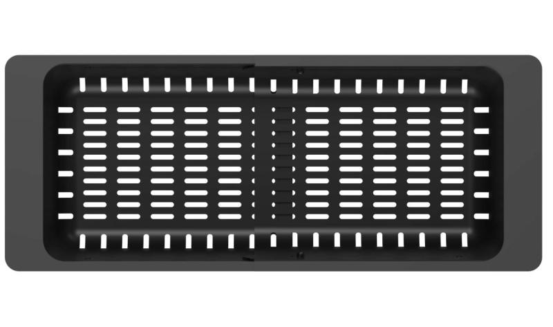 Quadri bandeja de residuos negra ajustable 320/460 x 185 mm para fregaderos 1208967541.