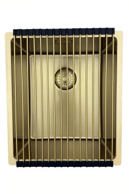 Pure.Sink Prestige sink 34x40 cm PVD Gold 10mm radius undermount, flush mount, and top mount PPG3440-60