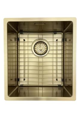 Pure.Sink Prestige sink 34x40 cm PVD Gold 10mm radius undermount, flush mount, and top mount PPG3440-60