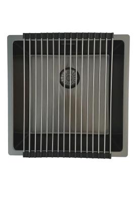 Pure.Sink Prestige sink 40x40cm PVD Gun Metal 10mm radius undermount,flush mount,topmount PPG4040-61