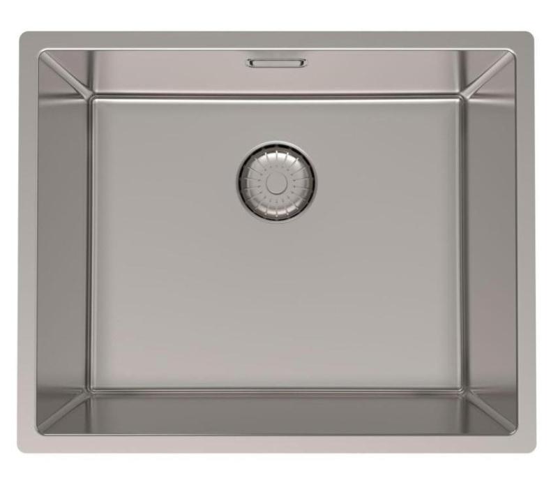 Fregadero de acero inoxidable Pure.Sink Prestige 50x40 cm con radio de 10 mm para instalación bajo encimera, a ras de encimera y sobre encimera PPG5040-02.