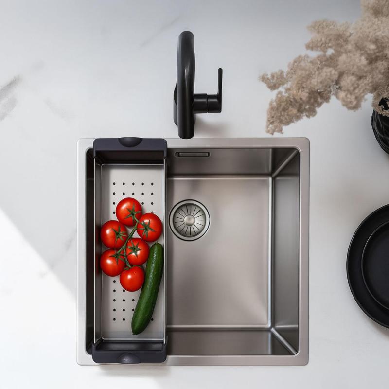 Fregadero de inserción Pure.Sink Prestige para fregadero de cocina de acero inoxidable PPGCL40-02.