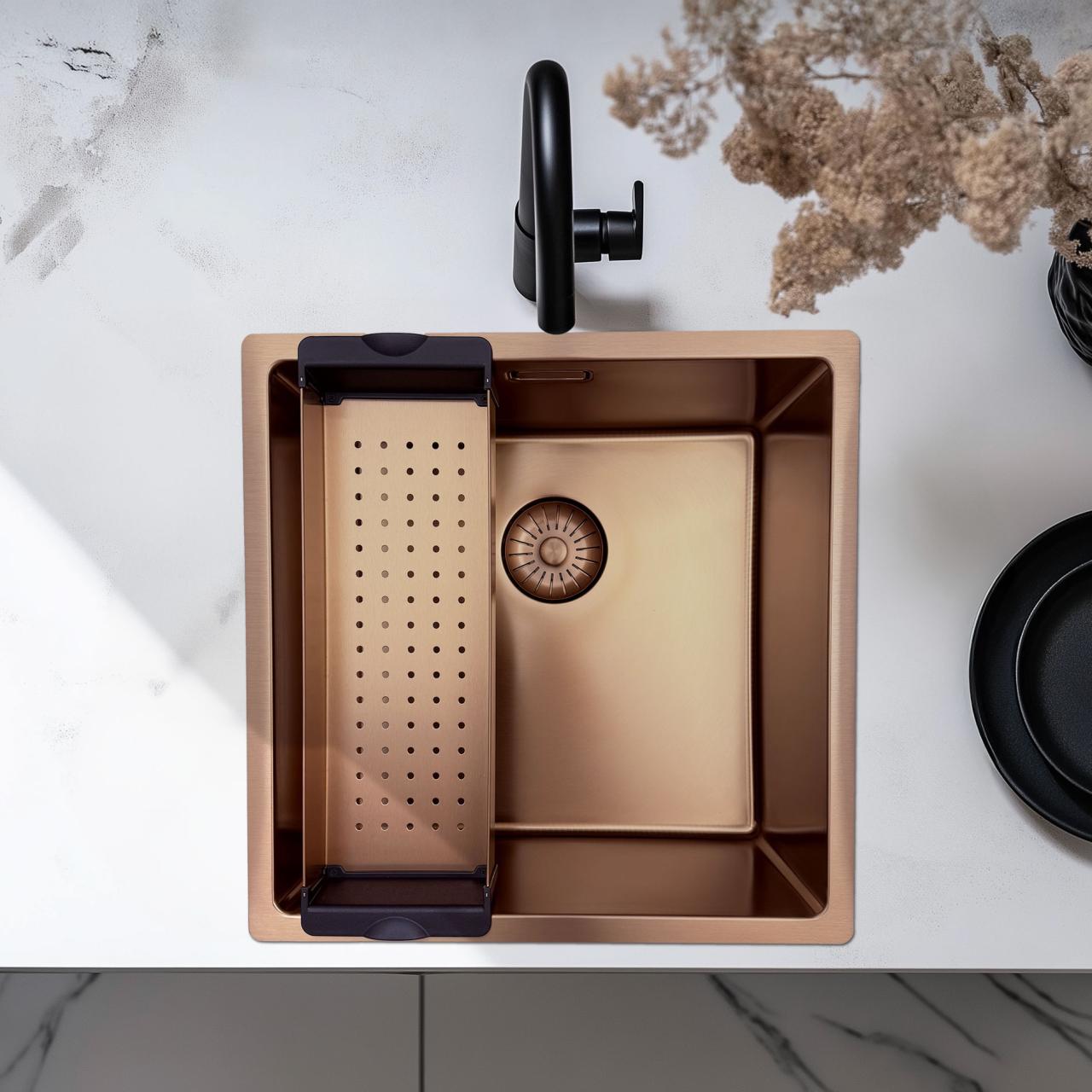 Pure.Sink Prestige cuenco de inserción fregadero Cobre PPGCL40-62 - Productafbeelding 2
