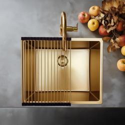 Pure.Sink Prestige alfombrilla enrollable para fregadero Oro PPGRM40-60.